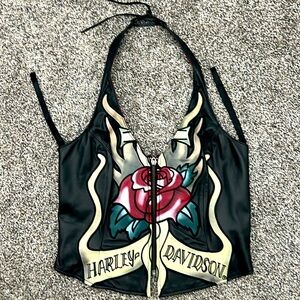 NWOT Harley Davidson women’s leather vest